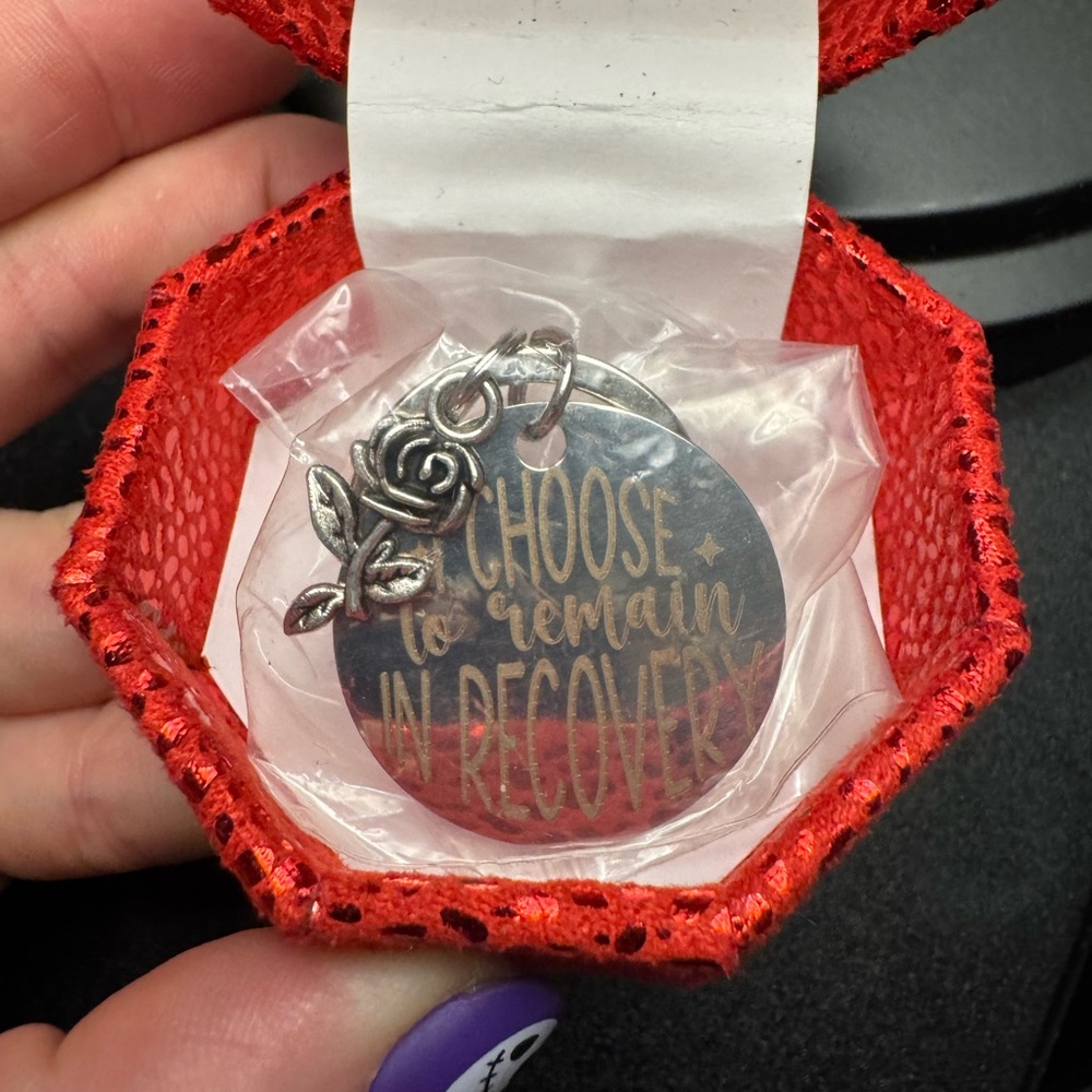 Silver Inspirational Key chain